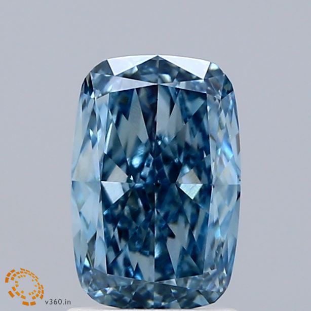 Bhimani 1.50ct Cushion Lab-Grown Diamond Fancy Vivid Blue