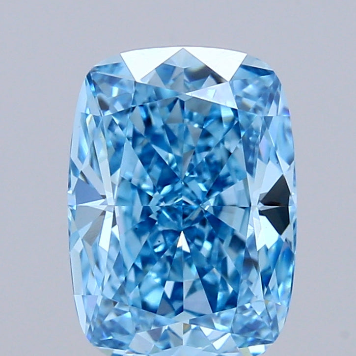 Bhimani 1.50ct Cushion Lab-Grown Diamond Fancy Vivid Blue VS1