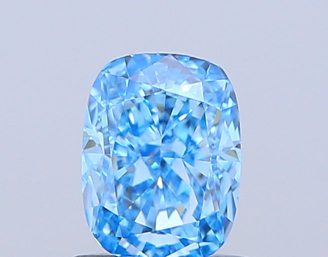 Bhimani Cushion 1.00ct Fancy Vivid Blue Lab-Grown Diamond VS1