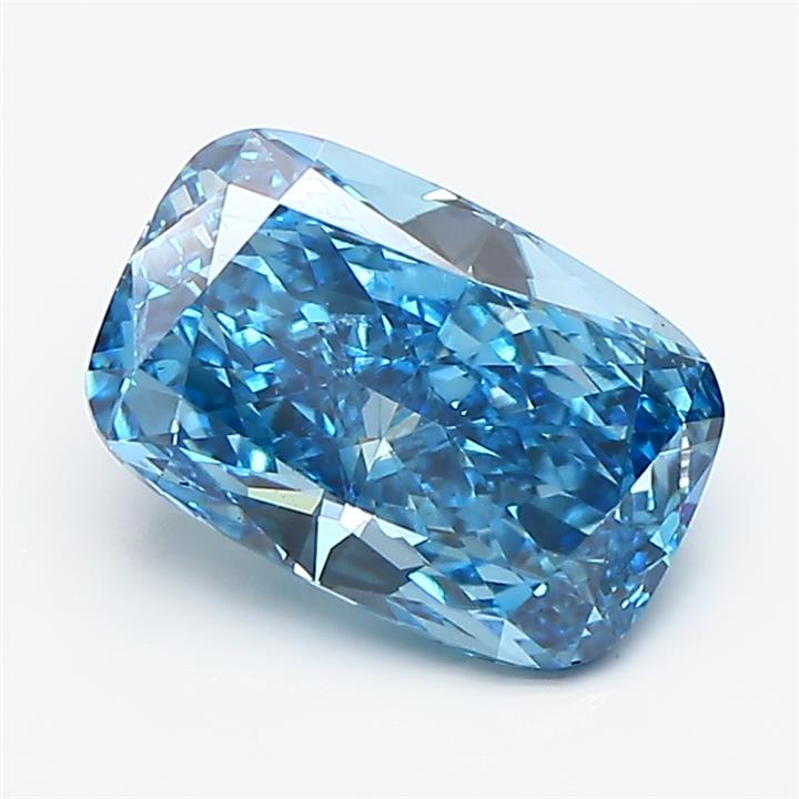 Bhimani 2.00ct Cushion Modified Lab-Grown Diamond Fancy Vivid Blue VS2