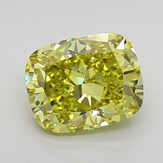 Bhimani 1.00ct Cushion Cut Lab-Grown Diamond Fancy Yellow VS2