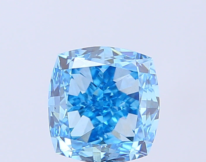 Bhimani 2.00ct Cushion Cut Lab-Grown Diamond Fancy Vivid Blue VS1