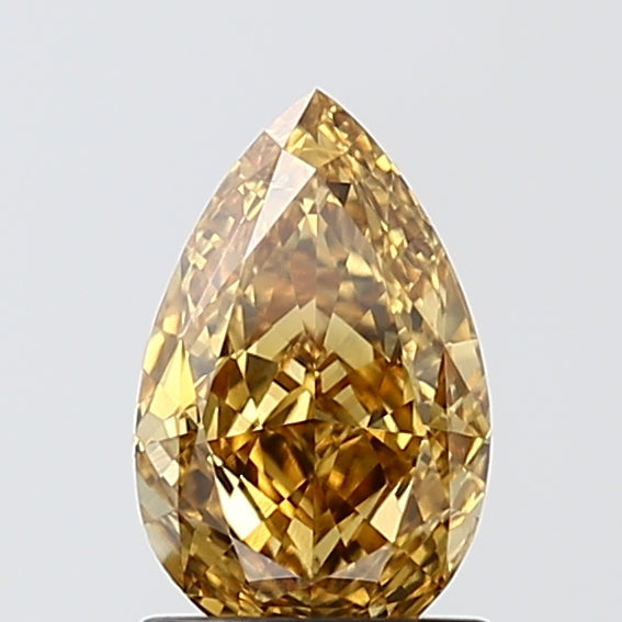 Bhimani 1.27ct Pear Lab-Grown Diamond Fancy Dark Brownish Brown VS2