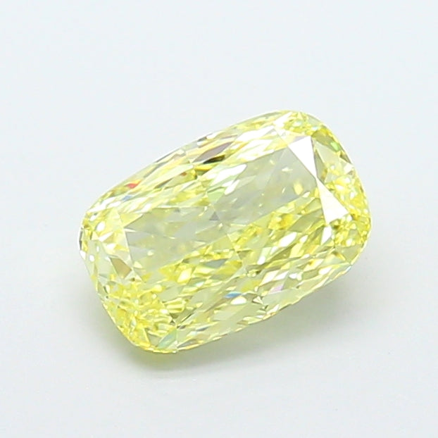 Bhimani 1.50ct Cushion Cut Lab-Grown Diamond Fancy Vivid Yellow